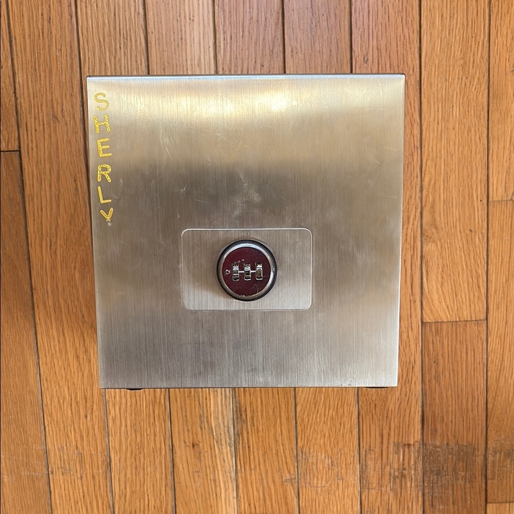 Silver Safe with Combination Lock